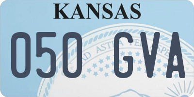 KS license plate 050GVA