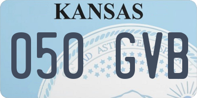 KS license plate 050GVB