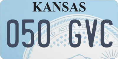 KS license plate 050GVC