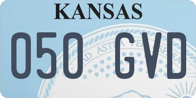 KS license plate 050GVD