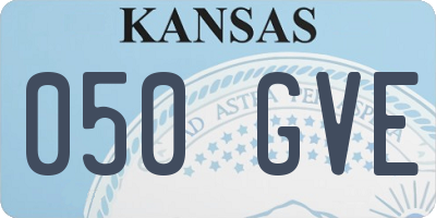 KS license plate 050GVE
