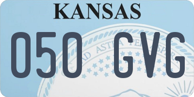 KS license plate 050GVG