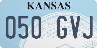 KS license plate 050GVJ