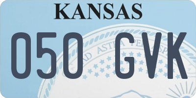 KS license plate 050GVK