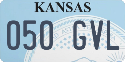 KS license plate 050GVL