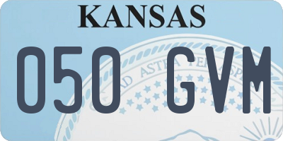 KS license plate 050GVM