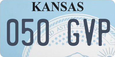 KS license plate 050GVP