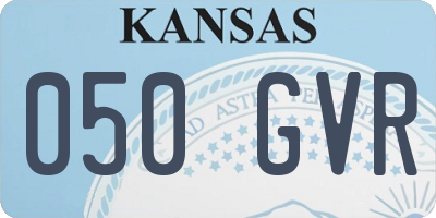 KS license plate 050GVR