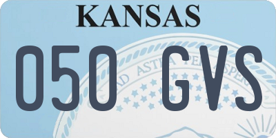 KS license plate 050GVS
