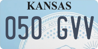KS license plate 050GVV