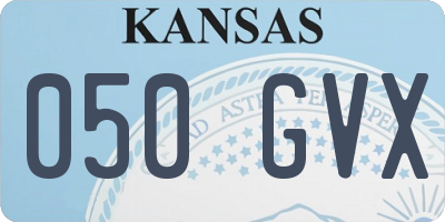 KS license plate 050GVX