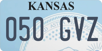 KS license plate 050GVZ