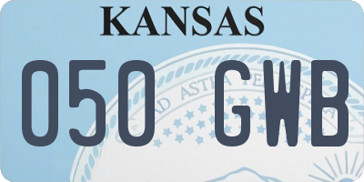 KS license plate 050GWB