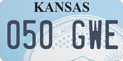 KS license plate 050GWE