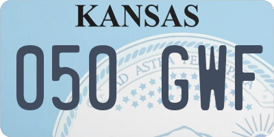 KS license plate 050GWF