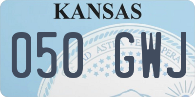 KS license plate 050GWJ