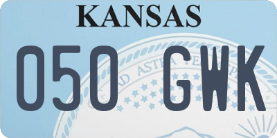 KS license plate 050GWK