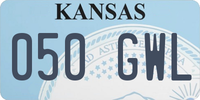KS license plate 050GWL