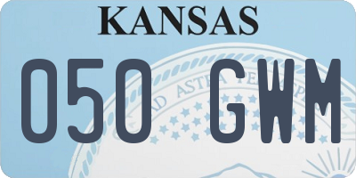 KS license plate 050GWM