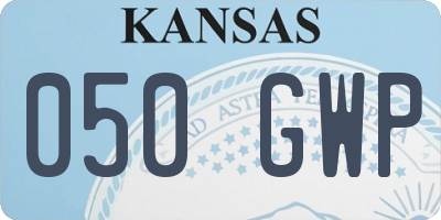 KS license plate 050GWP
