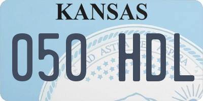 KS license plate 050HDL