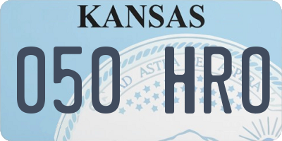 KS license plate 050HRO
