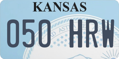 KS license plate 050HRW