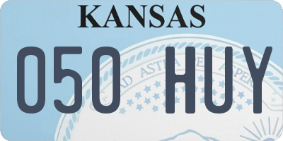 KS license plate 050HUY