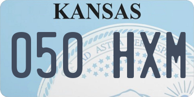 KS license plate 050HXM