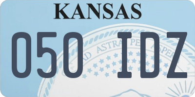 KS license plate 050IDZ