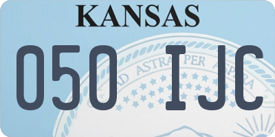 KS license plate 050IJC