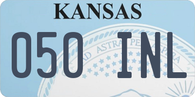 KS license plate 050INL