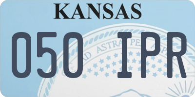 KS license plate 050IPR