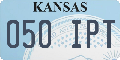 KS license plate 050IPT