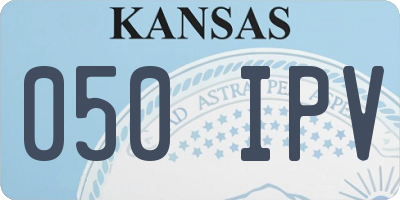 KS license plate 050IPV