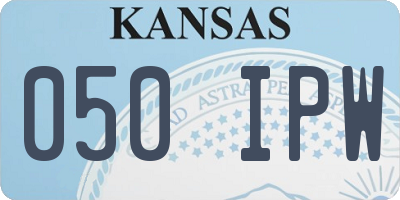 KS license plate 050IPW