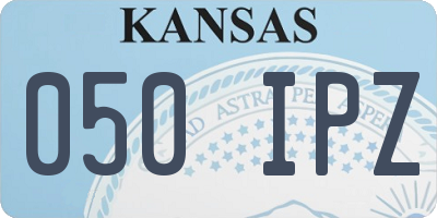 KS license plate 050IPZ