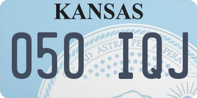 KS license plate 050IQJ