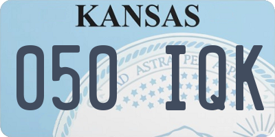 KS license plate 050IQK