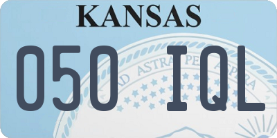 KS license plate 050IQL