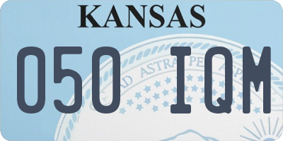 KS license plate 050IQM