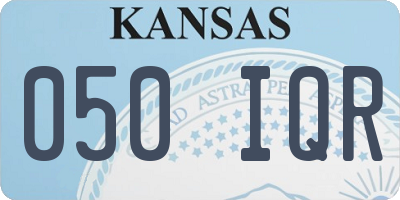 KS license plate 050IQR