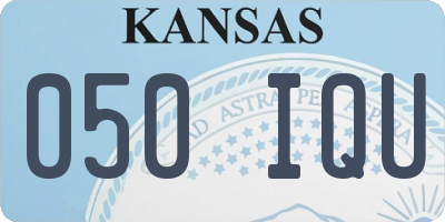 KS license plate 050IQU
