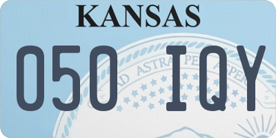 KS license plate 050IQY