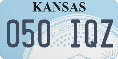 KS license plate 050IQZ