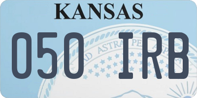 KS license plate 050IRB
