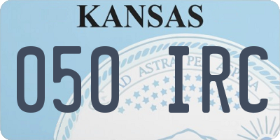 KS license plate 050IRC