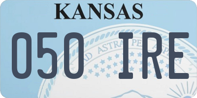 KS license plate 050IRE
