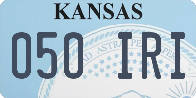 KS license plate 050IRI