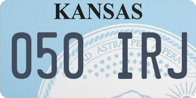KS license plate 050IRJ